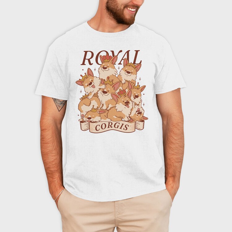Royal Corgis, Tricou Barbati (Unisex)