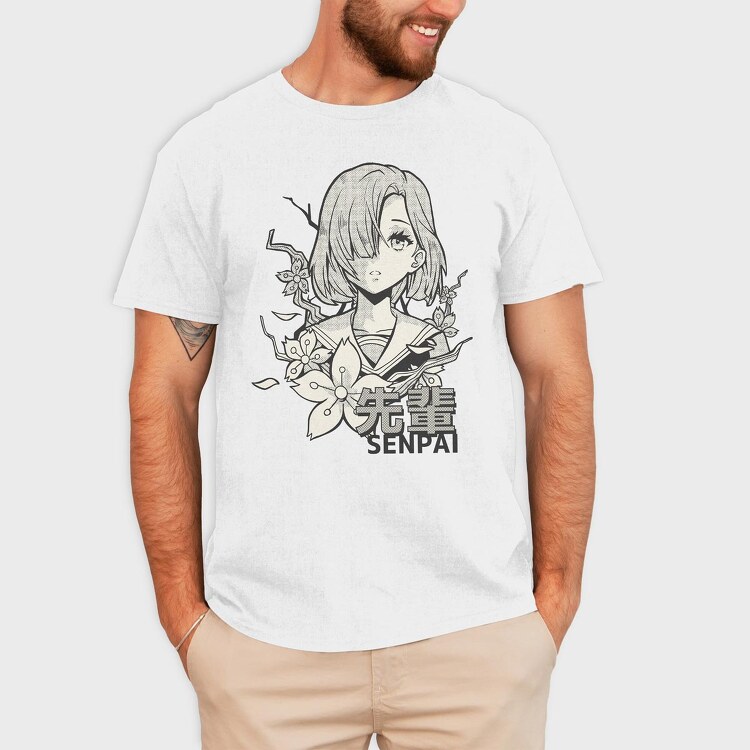 Senpai, Tricou Barbati (Unisex)