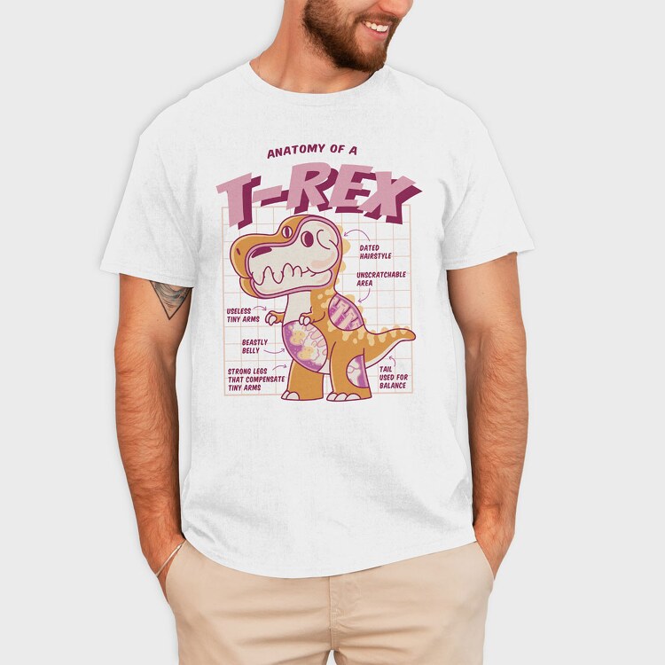 Trex Anatomy, Tricou Barbati (Unisex)