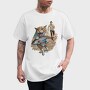 Cat Escaping With Fish, Tricou Barbati (Unisex)