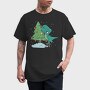 Trex Chistmas Tree, Tricou Barbati (Unisex)
