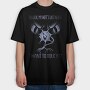 Wifes Last Nerve Funny Monochrome, Tricou Oversize Barbati (Unisex)