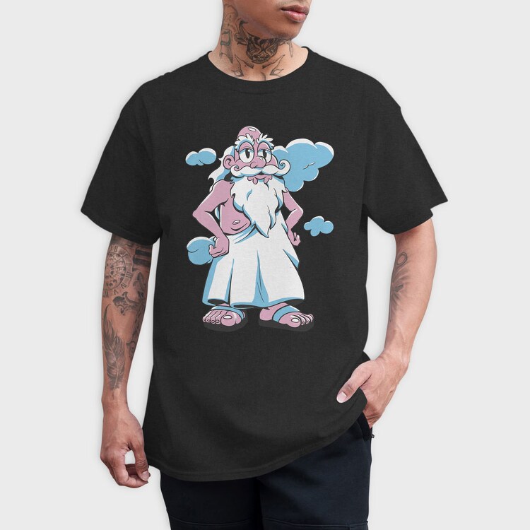 Oldman God Cartoon, Tricou Barbati (Unisex)