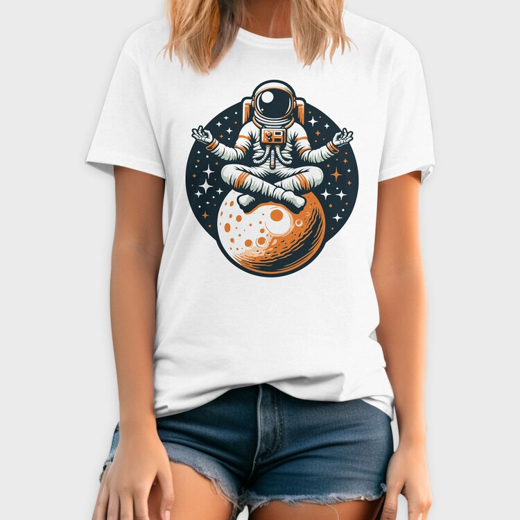 Astronaut Yoga Planet, Tricou Barbati (Unisex)