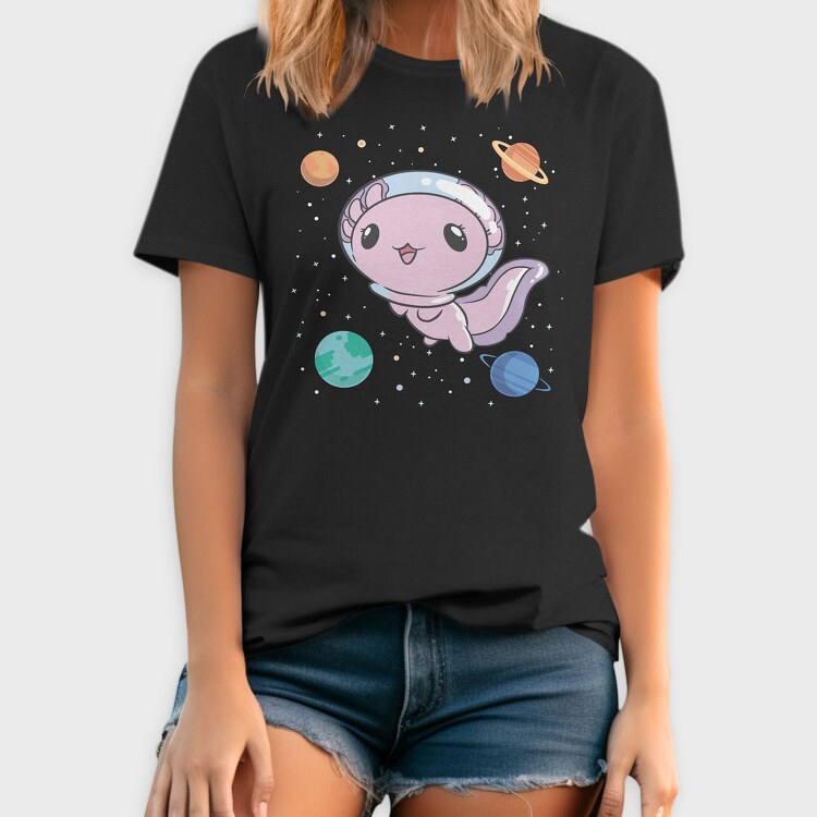 Axolotl Space, Tricou Barbati (Unisex)