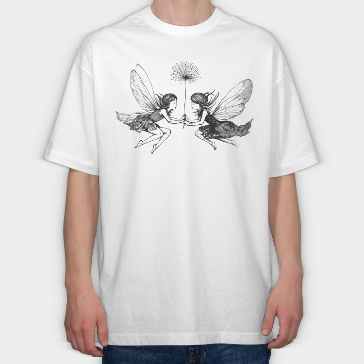 Whimsical Fairies Dandelion, Tricou Oversize Barbati (Unisex)