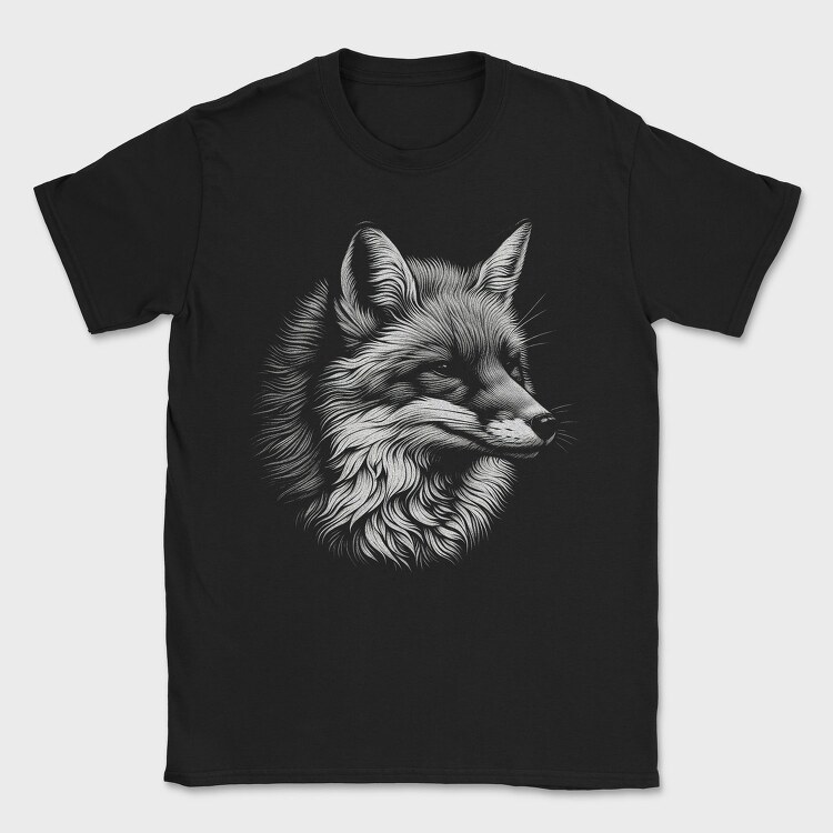 Wild Fox Monochromatic Portrait, Tricou Barbati (Unisex)