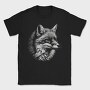 Wild Fox Monochromatic Portrait, Tricou Barbati (Unisex)