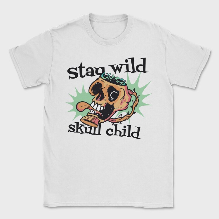 Wild Skull Child, Tricou Barbati (Unisex)