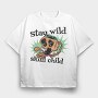 Wild Skull Child, Tricou Oversize Barbati (Unisex)