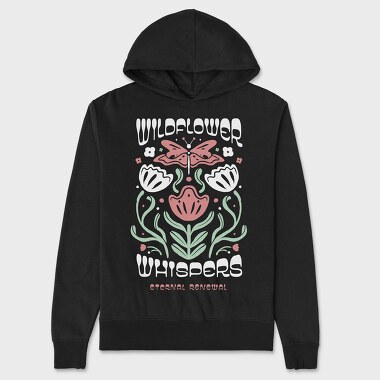 Wildflower Whispers Butterfly, Hanorac Oversize Barbati (Unisex)