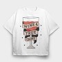 Wine And True Crime, Tricou Oversize Barbati (Unisex)