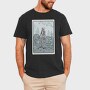 Skeleton Deadlifting Tarot Card, Tricou Barbati (Unisex)