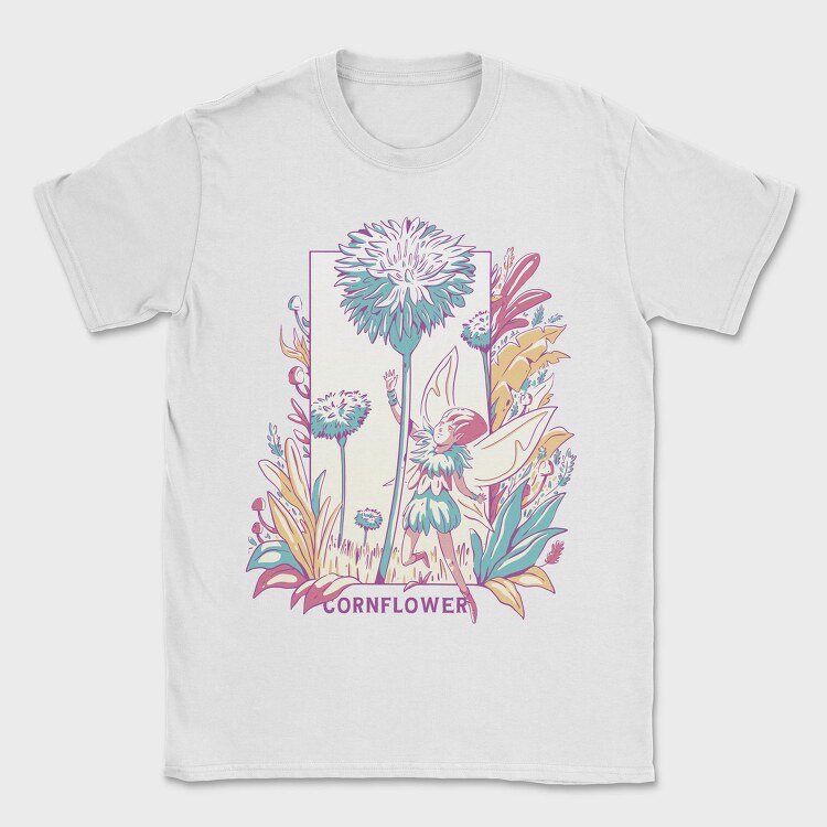 Winged Fairy With Flowers Fairy Core, Tricou Barbati (Unisex)