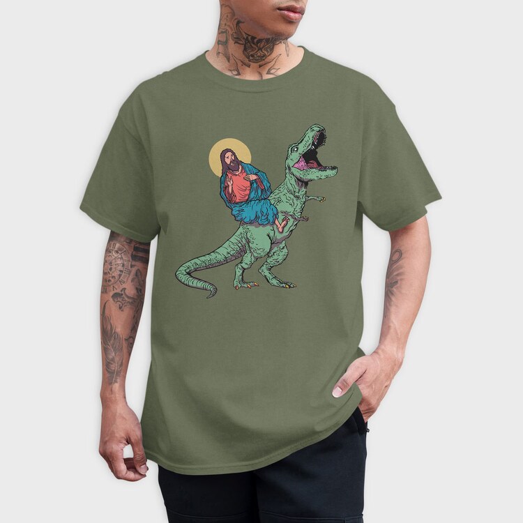 Jesus Trex, Tricou Barbati (Unisex)