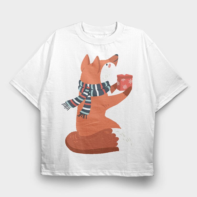 Winter Fox Mug, Tricou Oversize Barbati (Unisex)