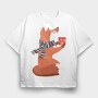 Winter Fox Mug, Tricou Oversize Barbati (Unisex)