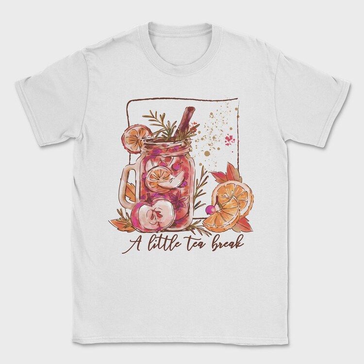 Winter Tea Cozy Drink Watercolor Beverage, Tricou Barbati (Unisex)