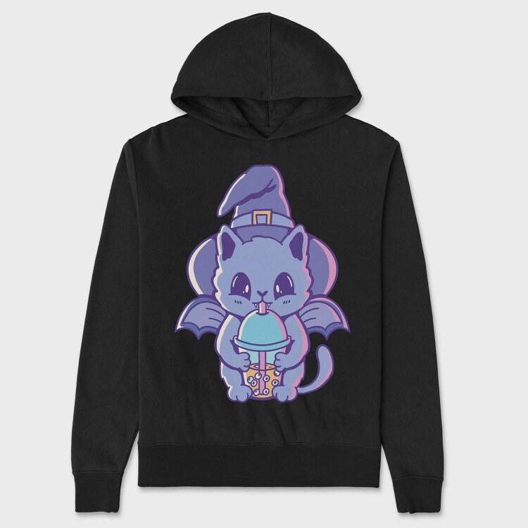 Witch Cat Bat, Hanorac Oversize Barbati (Unisex)