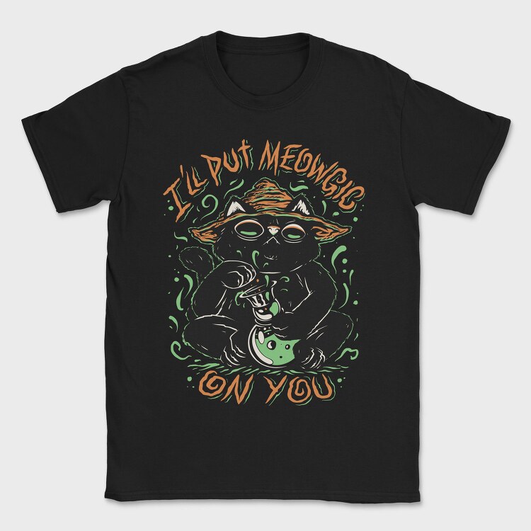 Witch Cat Halloween Magic, Tricou Barbati (Unisex)