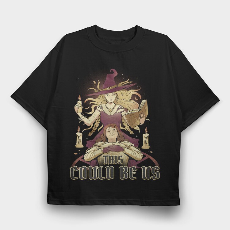 Witch Couple Ritual, Tricou Oversize Barbati (Unisex)