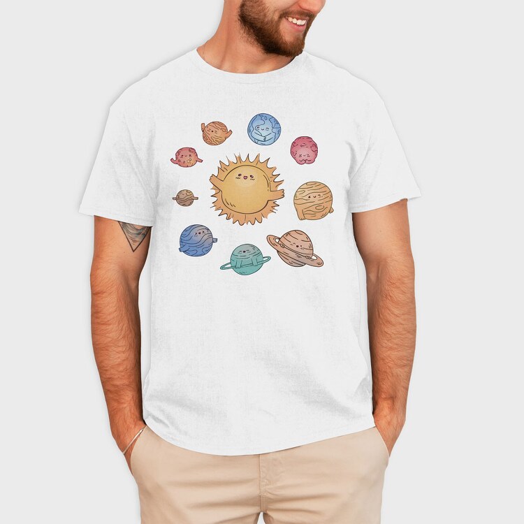 Kawaii Solar System, Tricou Barbati (Unisex)