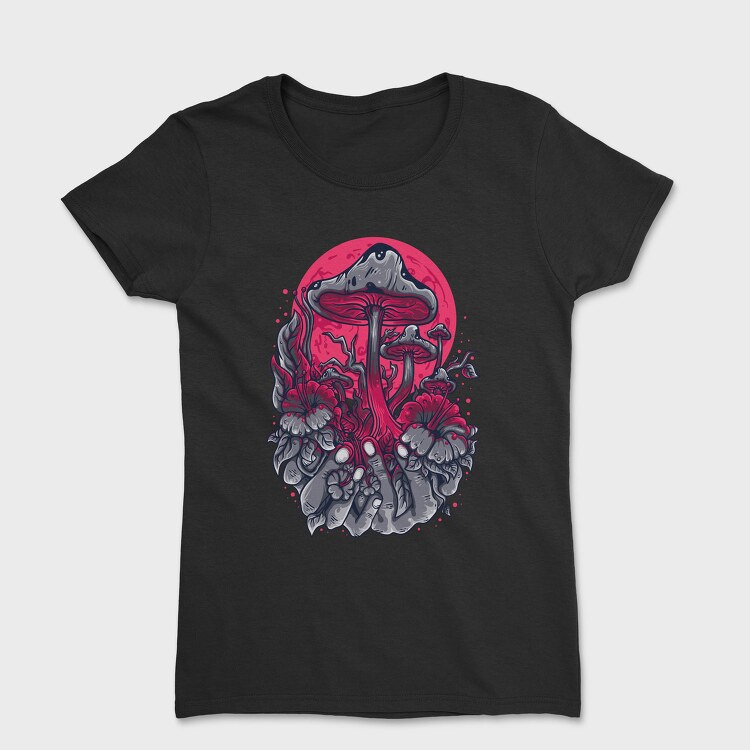 Mushroom Forest on the Hand , Tricou Femei