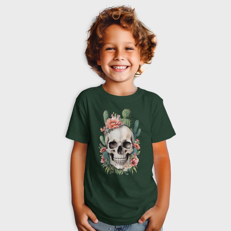Skull cactus Flowers, Tricou Copii