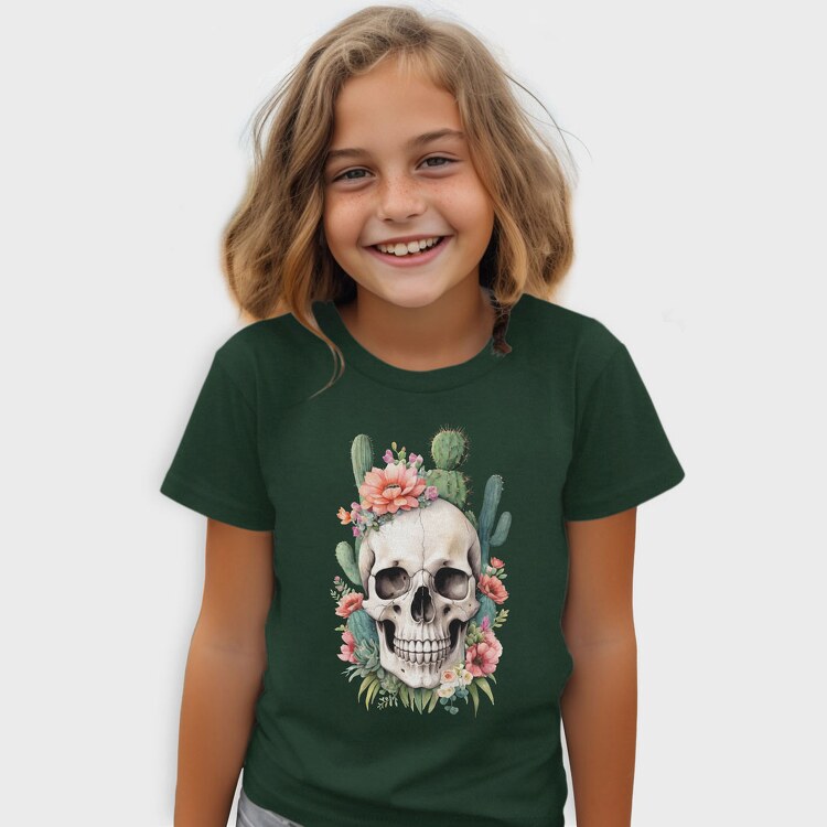 Skull cactus Flowers, Tricou Copii