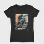 Riding in Style Motorcycle With Rider Artistic , Tricou Femei