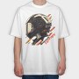 Motorcycle Therapy Helmet Artistic , Tricou Oversize Barbati (Unisex)