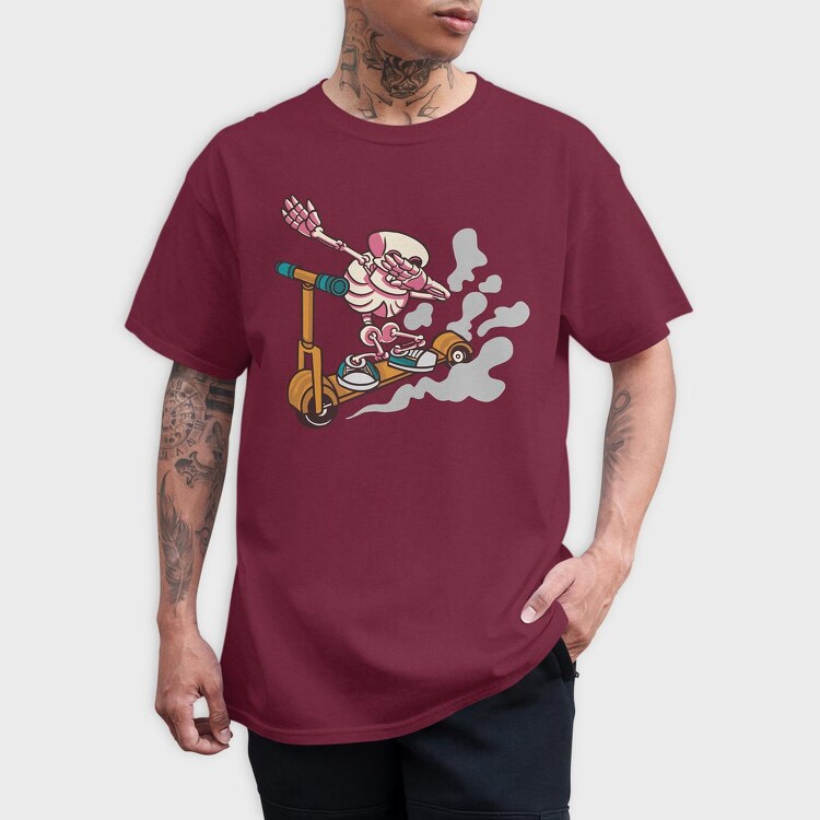 Scooter Skeleton, Tricou Barbati (Unisex)