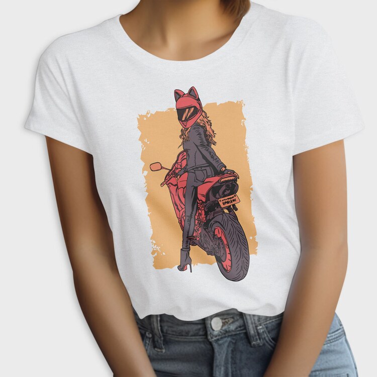 Cat Woman Motorbike, Tricou Femei