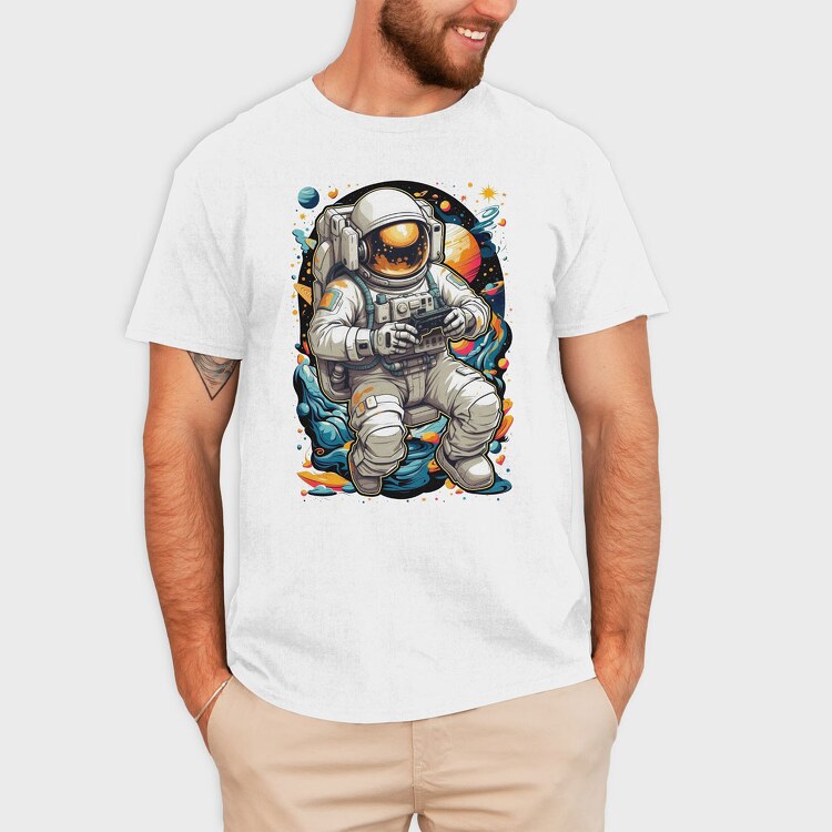 Gamer Astronaut, Tricou Barbati (Unisex)