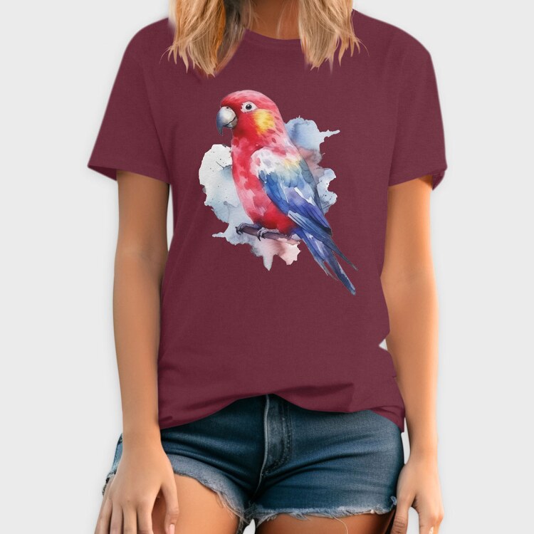 Magnificent Rosella Watercolor, Tricou Barbati (Unisex)