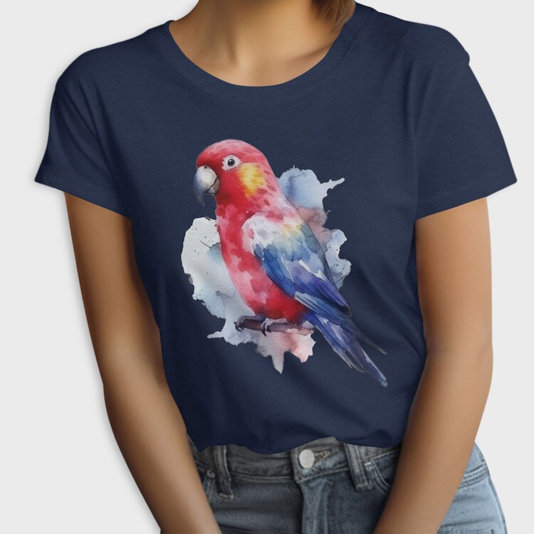 Magnificent Rosella Watercolor, Tricou Femei