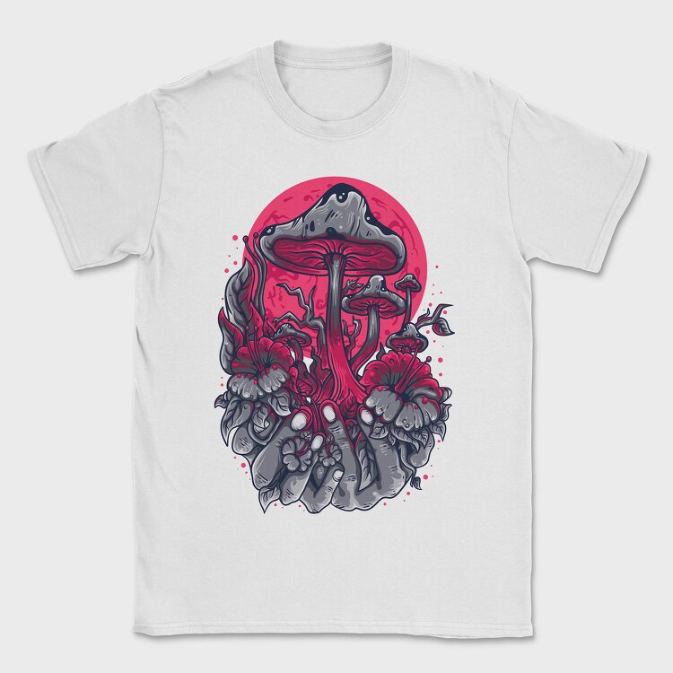 Mushroom Forest on the Hand , Tricou Barbati (Unisex)