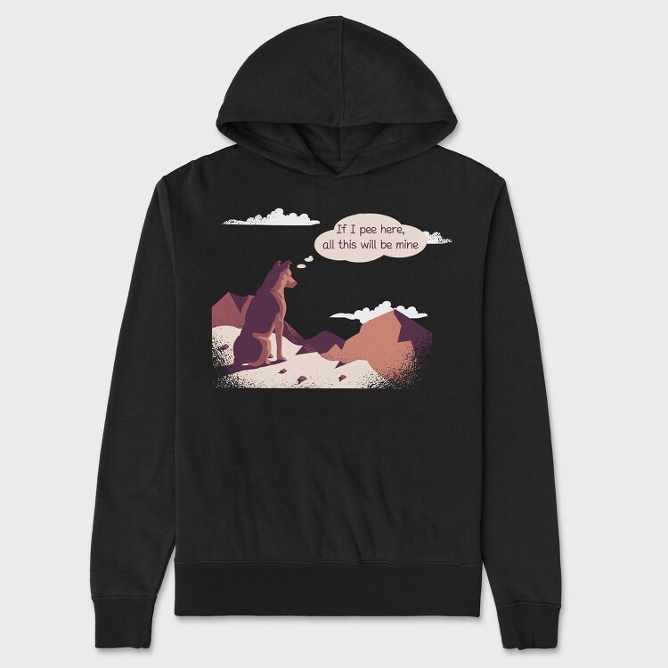 If I Pee Here Dog, Hanorac Oversize Barbati (Unisex)