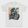 Riding in Style Motorcycle With Rider Artistic , Tricou Barbati (Unisex)
