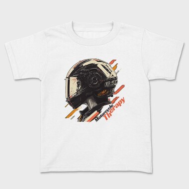 Motorcycle Therapy Helmet Artistic , Tricou Copii