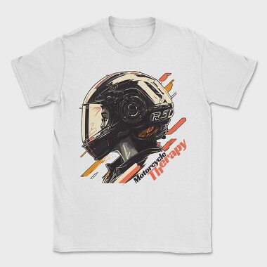 Motorcycle Therapy Helmet Artistic , Tricou Barbati (Unisex)