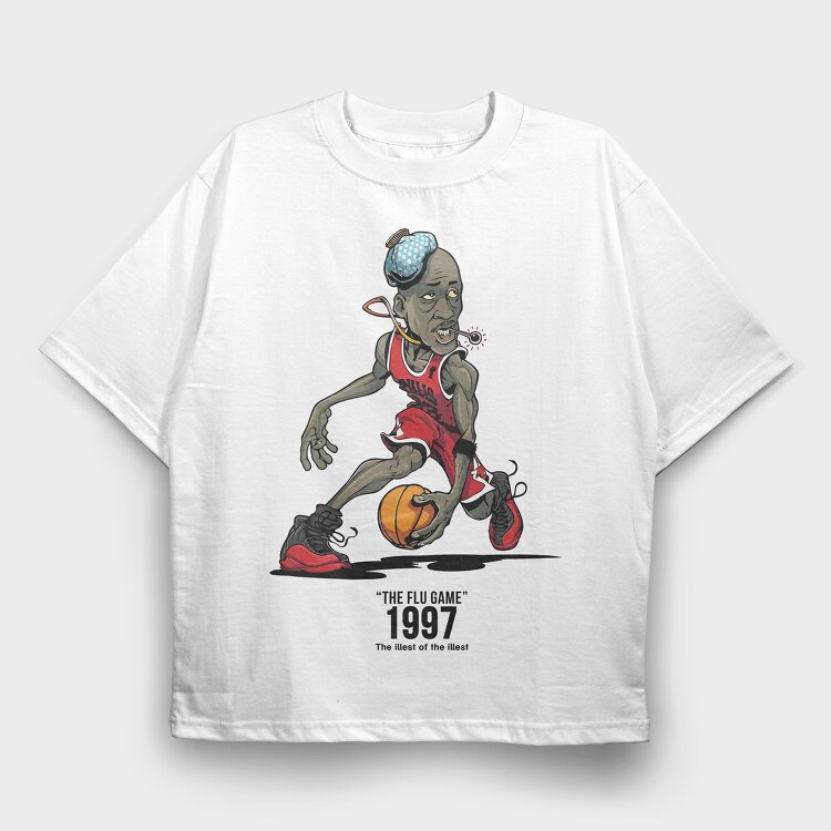 MJ THE FLU GAME, Tricou Oversize Barbati (Unisex)