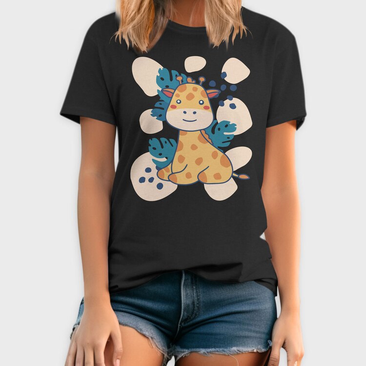 Giraffe Cartoon, Tricou Barbati (Unisex)