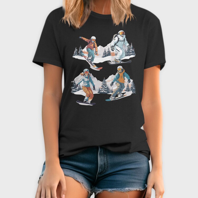 Snowboarder Set, Tricou Barbati (Unisex)