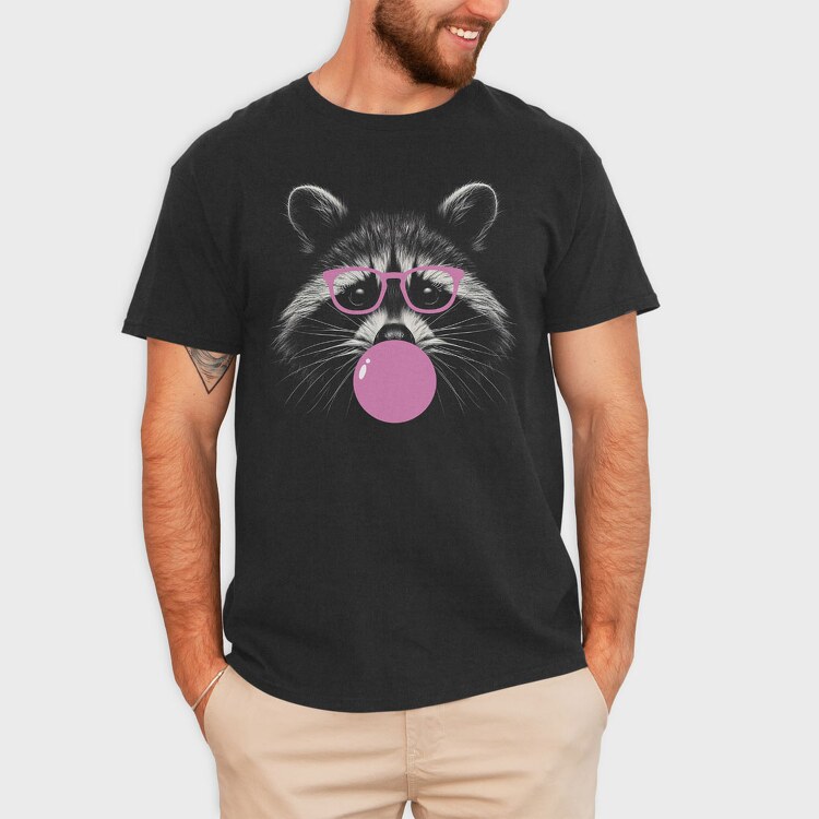 racoon bubblegum, Tricou Barbati (Unisex)