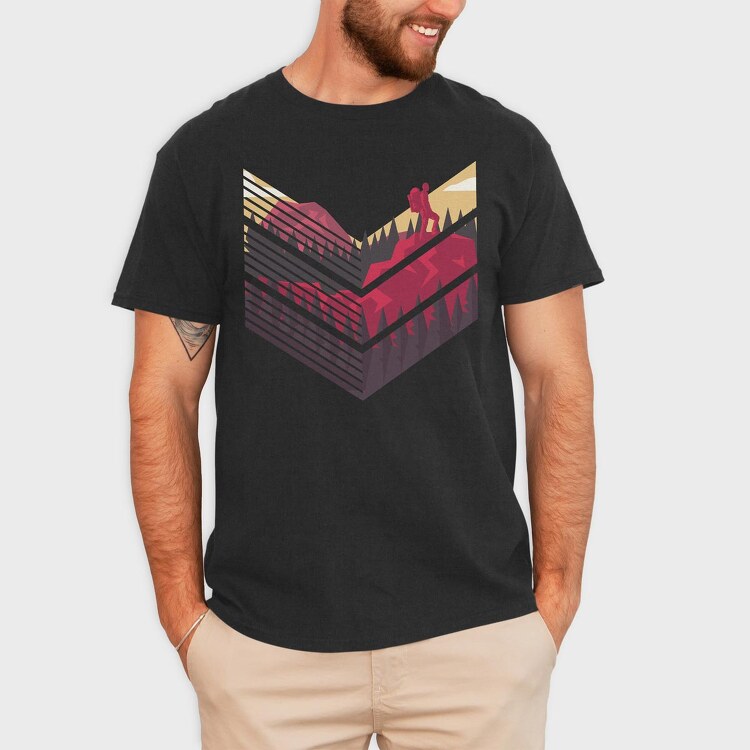 Climing Land Scape, Tricou Barbati (Unisex)