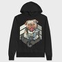 Gamer Pug, Hanorac Oversize Barbati (Unisex)