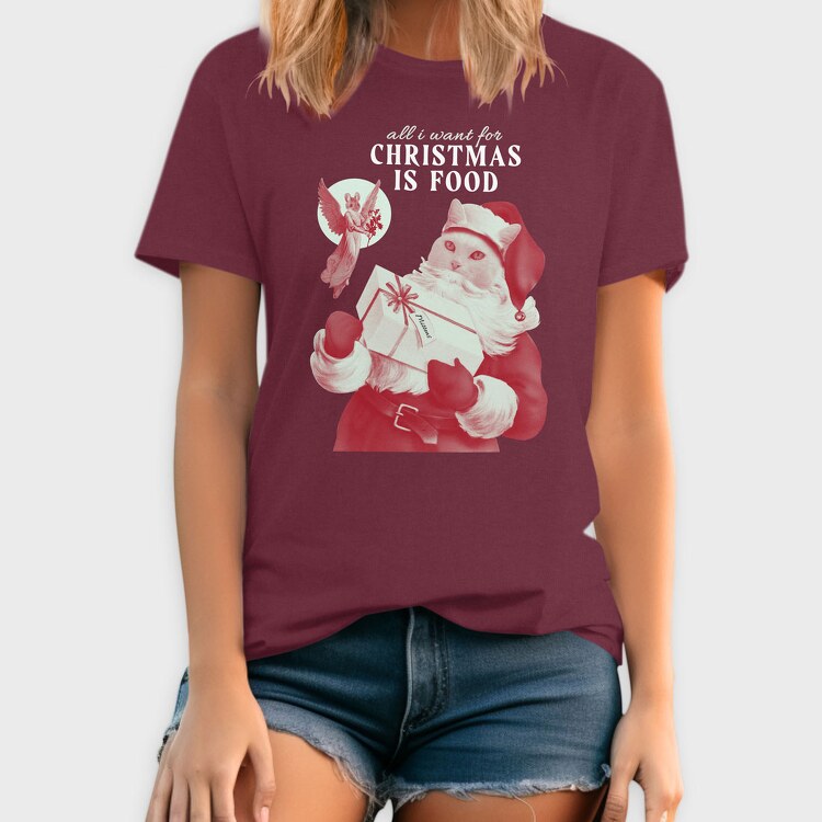 Xmas Cat, Tricou Barbati (Unisex)