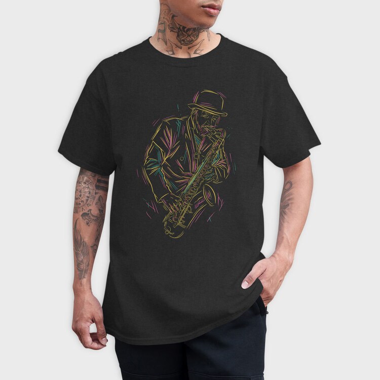 Saxophone Man, Tricou Barbati (Unisex)
