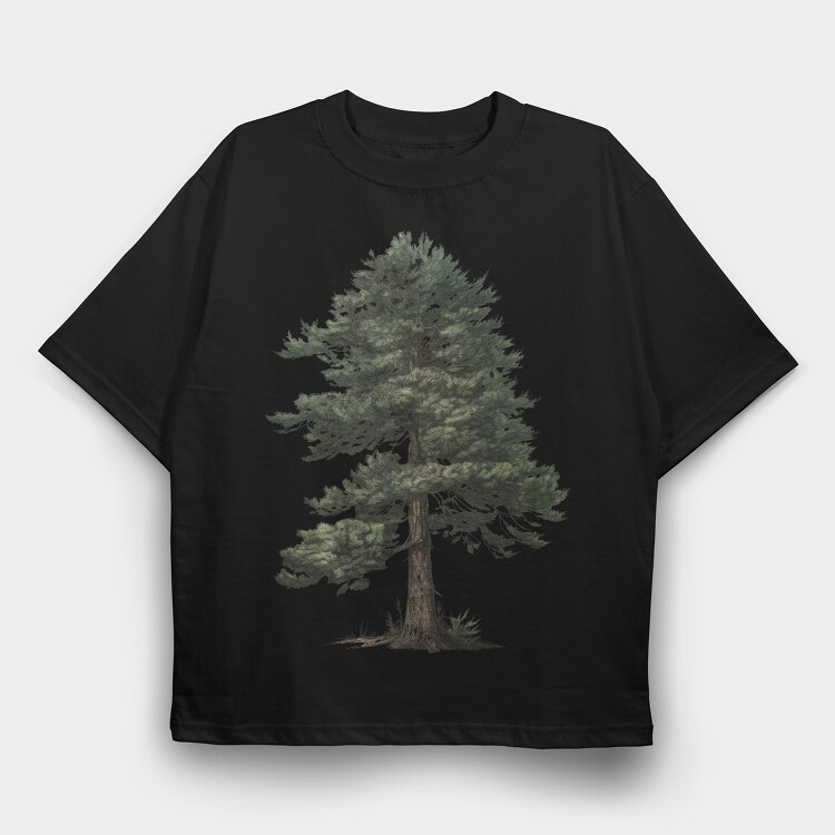 Tree Detailed, Tricou Oversize Barbati (Unisex)